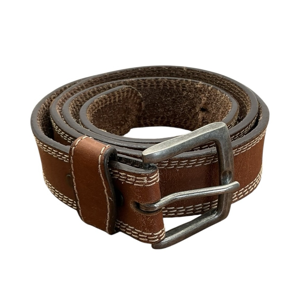 Wrangler Classic Brown Leather‎ Men's Belt with Contrast Stitching size 42